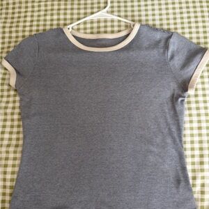 Arizona Jean Company Navy and White Striped Tee Label
